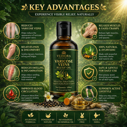VARICOSE VEINS PAIN RELIEF OIL - Ayurveda Oil Relief 60 Days Challenge