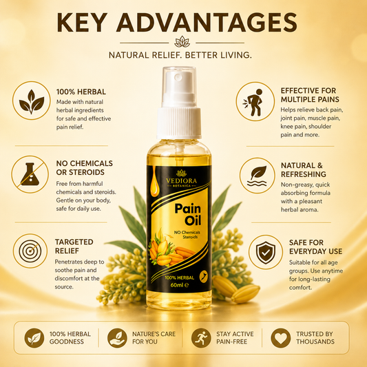 Vediora Botanica Pain Killer Oil-Joint Neck Leg Back Pain Relief Oil