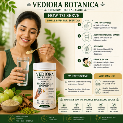 VEDIORA BOTANICA ® DIABETES BLOOD SUGAR POWDER 60DAYS CHALLENGE