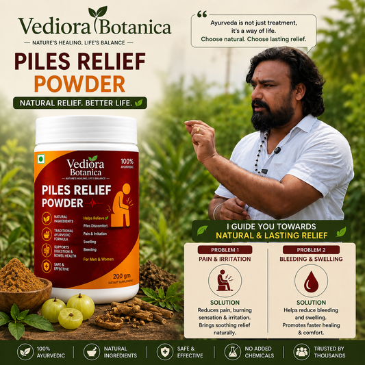 VEDIORA BOTANICA ® PILES RELIEF POWDER-30 DAYS CHALLENGE