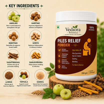 VEDIORA BOTANICA ® PILES RELIEF POWDER-30 DAYS CHALLENGE