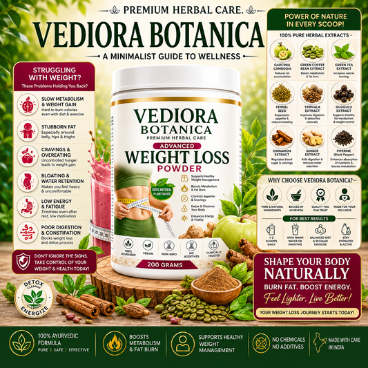 VEDIORA BOTANICA WEIGHT LOSS POWDER 30DAYS CHALLENGE