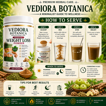 VEDIORA BOTANICA WEIGHT LOSS POWDER 30DAYS CHALLENGE